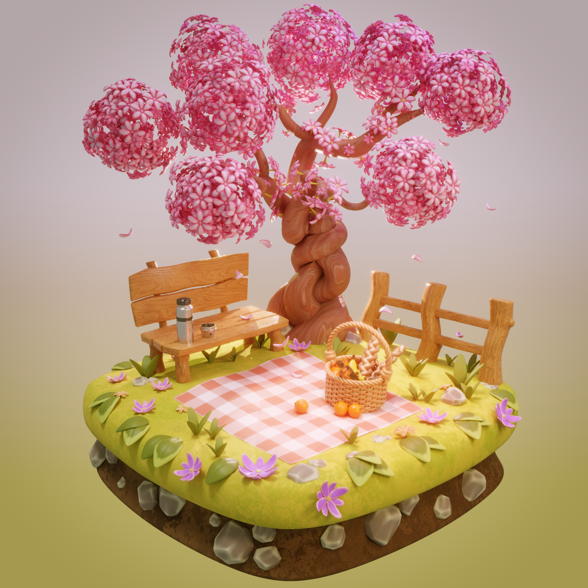 3D park render