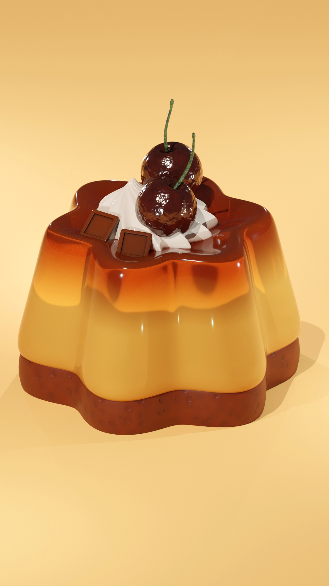 3D pudding render